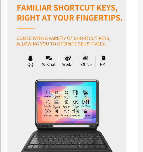 Features of the WIWU Smart Slim Bluetooth Keyboard Cover